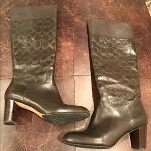 Coach Brown Leather Boots